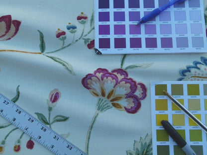 By Yard Renata Pale Yellow Grey Watkins Scalamandre Floral Toile MSRP USD 368/Y