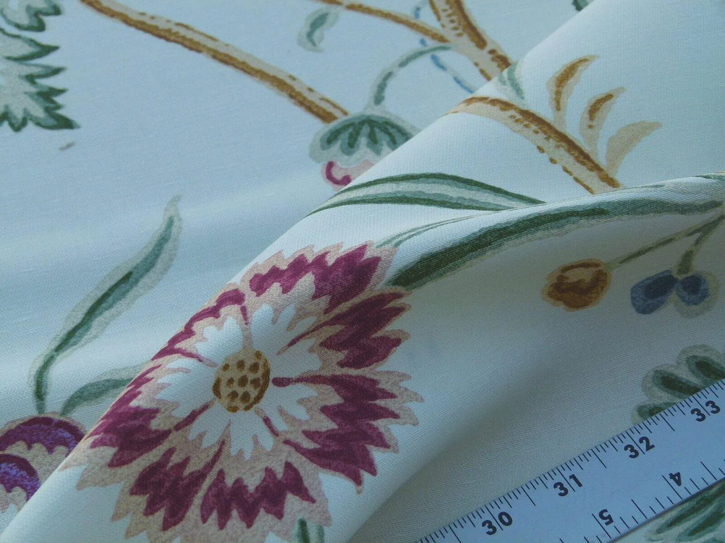 By Yard Renata Pale Yellow Grey Watkins Scalamandre Floral Toile MSRP USD 368/Y