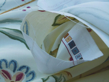 By Yard Renata Pale Yellow Grey Watkins Scalamandre Floral Toile MSRP USD 368/Y