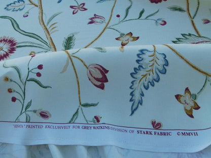 By Yard Renata Pale Yellow Grey Watkins Scalamandre Floral Toile MSRP USD 368/Y