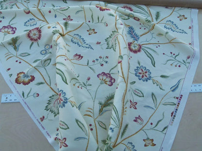 By Yard Renata Pale Yellow Grey Watkins Scalamandre Floral Toile MSRP USD 368/Y