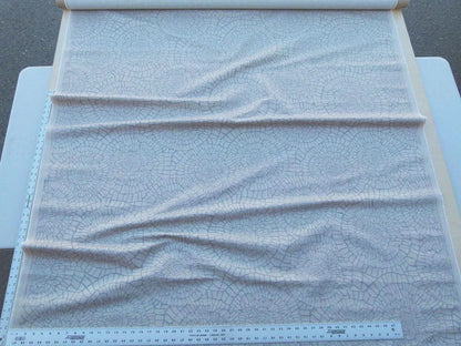 By Yard Dianthus Pewter Gray On Beige Scalamandre Mid-century MSRP USD 144/Y