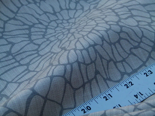 By Yard Dianthus Pewter Gray On Beige Scalamandre Mid-century MSRP USD 144/Y