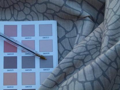 By Yard Dianthus Pewter Gray On Beige Scalamandre Mid-century MSRP USD 144/Y