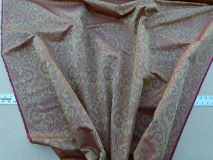 By Yard Brahms Damask Gold Red Scalamandre Silk Rhythmic Medallion MSRP USD 272Usd/Y