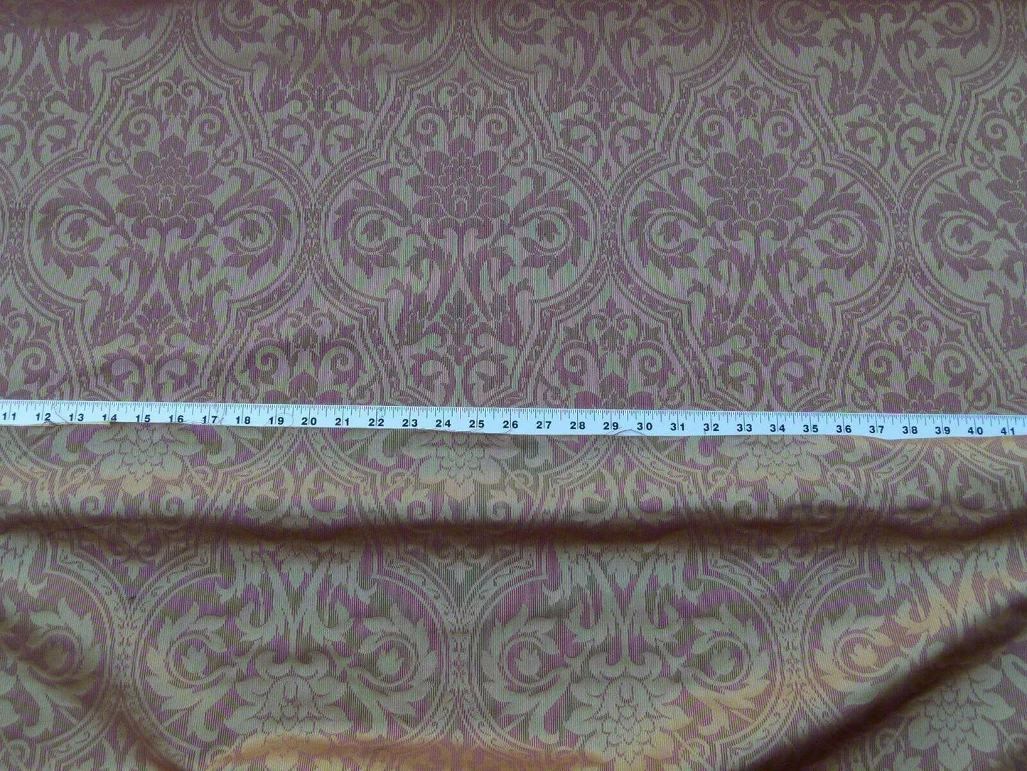 By Yard Brahms Damask Gold Red Scalamandre Silk Rhythmic Medallion MSRP USD 272Usd/Y