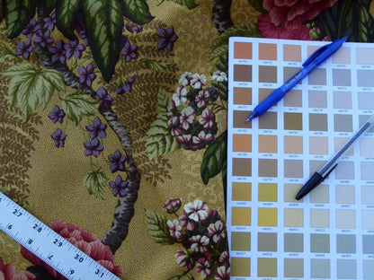 By Yard Scalamandre Old World Weavers Romsey Multi/moutarde Mustard Yellow Flower Tree Of Life English Garden MSRP USD 508/y