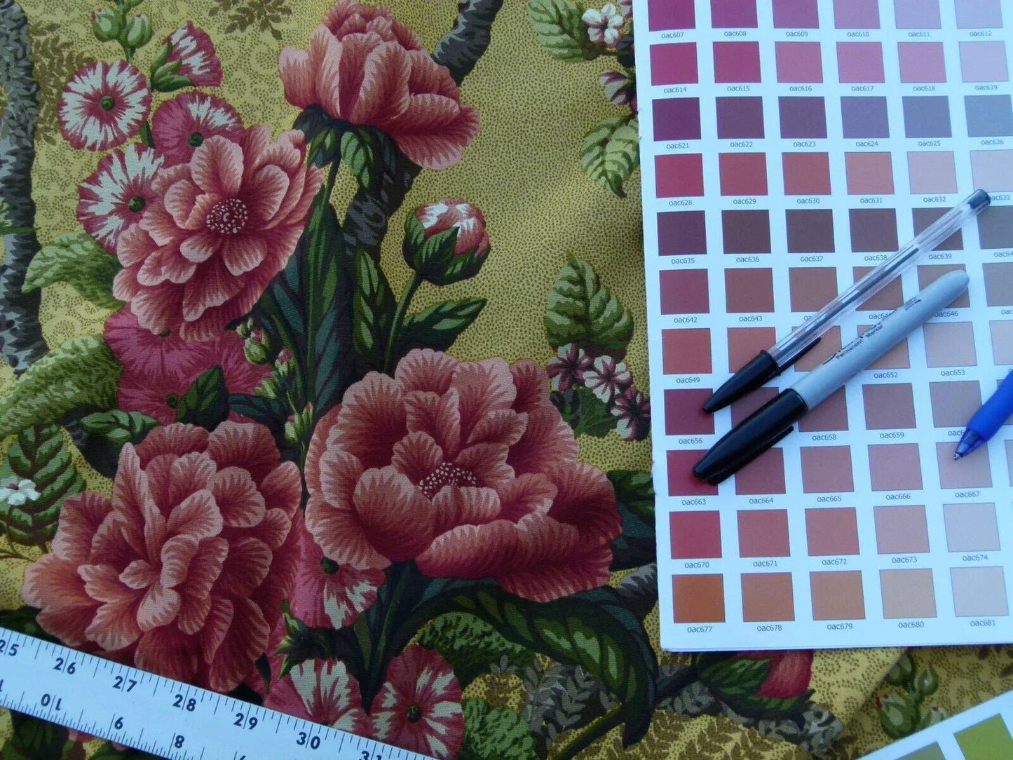 By Yard Scalamandre Old World Weavers Romsey Multi/moutarde Mustard Yellow Flower Tree Of Life English Garden MSRP USD 508/y