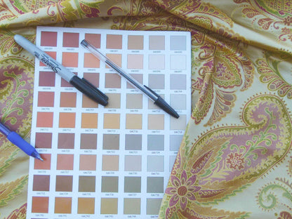 Scalamandre Fonthill Douglas Parprika Silk Paisley Fabric - Red Gold - 1.25 yards