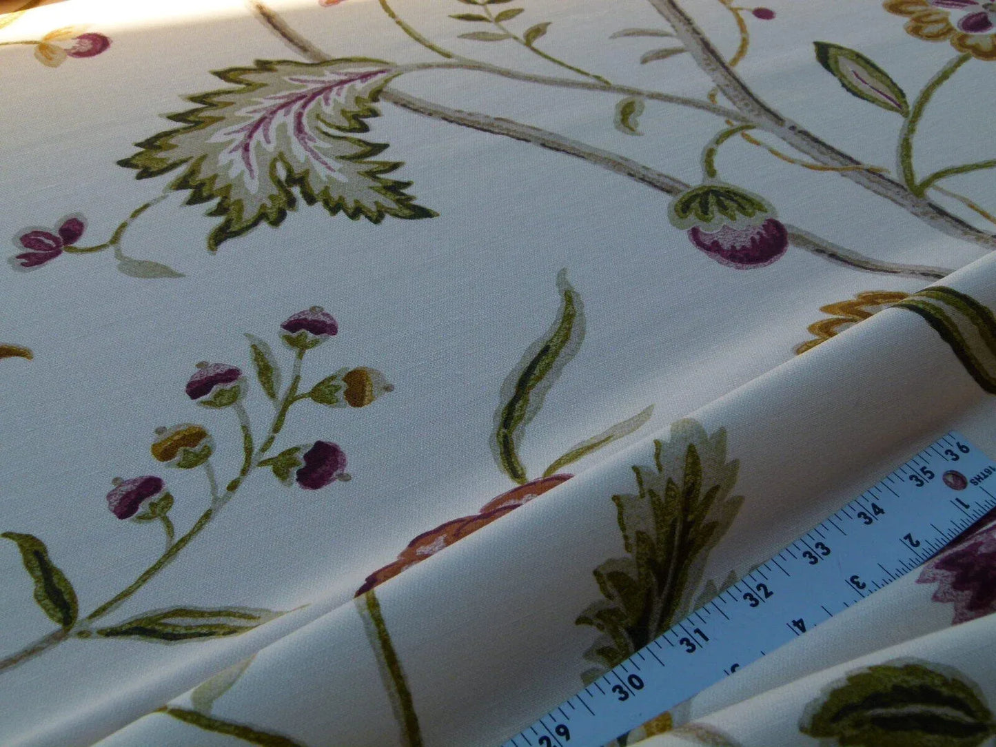 By Yard Renata Bisque Grey Watkins Scalamandre Floral Toile MSRP USD 368/Y