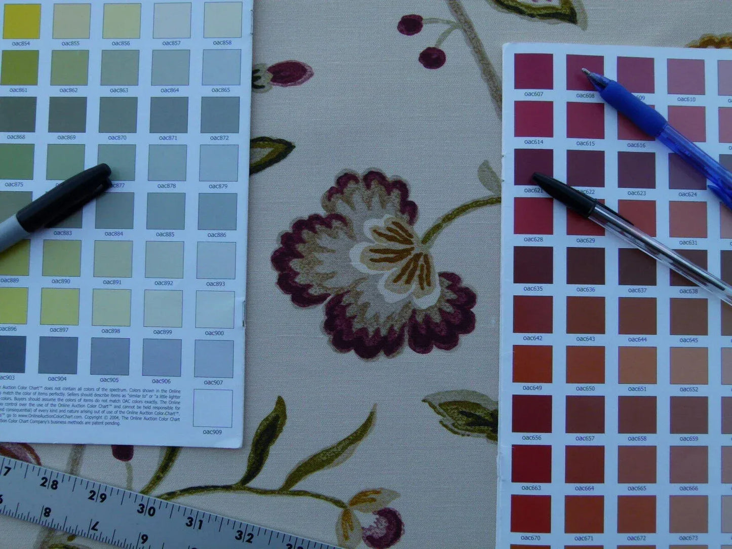 By Yard Renata Bisque Grey Watkins Scalamandre Floral Toile MSRP USD 368/Y