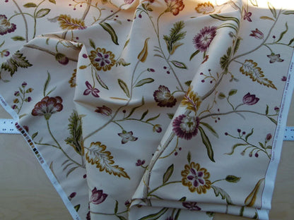 By Yard Renata Bisque Grey Watkins Scalamandre Floral Toile MSRP USD 368/Y