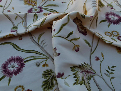 By Yard Renata Bisque Grey Watkins Scalamandre Floral Toile MSRP USD 368/Y