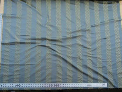 By Yard Scalamandre Caridessa Blue And Gold Yellow Stripe Melodic Silk Jacquard MSRP USD 236/Y