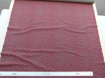 Scalamandre Enchanting Himalaya Red Green Animal Skin Snow Leopard Fonthill Tapestry Heavy!