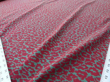 Scalamandre Enchanting Himalaya Red Green Animal Skin Snow Leopard Fonthill Tapestry Heavy!