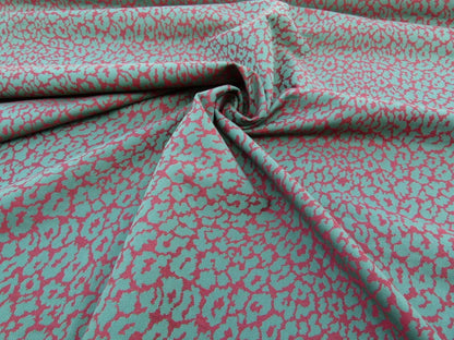 Scalamandre Enchanting Himalaya Red Green Animal Skin Snow Leopard Fonthill Tapestry Heavy!