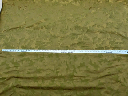 Scalamandre Acorn Damask Moss Gold Green 100% Silk Fr Italy Oak Tree MSRP USD 252 Iridescent Magic ! Old World Weavers