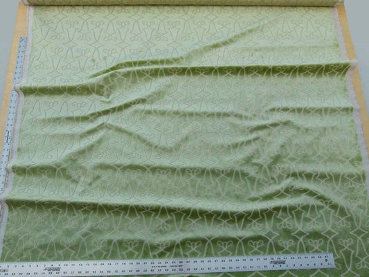 Scalamandre Princess Aida Bamboo Green Cut Velvet Silky  Old World Weavers MSRP USD 265/Y