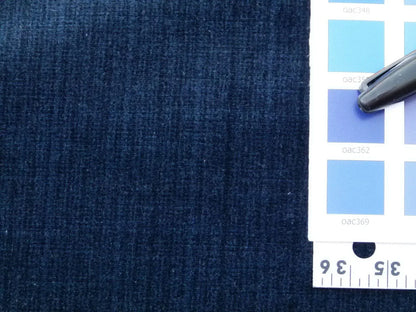 Scalamandre Strie Amboise Midnight Blue Thick Lush Cotton Velvet MSRP USD 196/Yd
