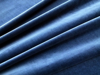 Scalamandre Strie Amboise Midnight Blue Thick Lush Cotton Velvet MSRP USD 196/Yd