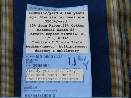 Scalamandre Salerno Grey Watkins Blue Floral Pomegranate Pear Rose Stripe MSRP USD 152/Y