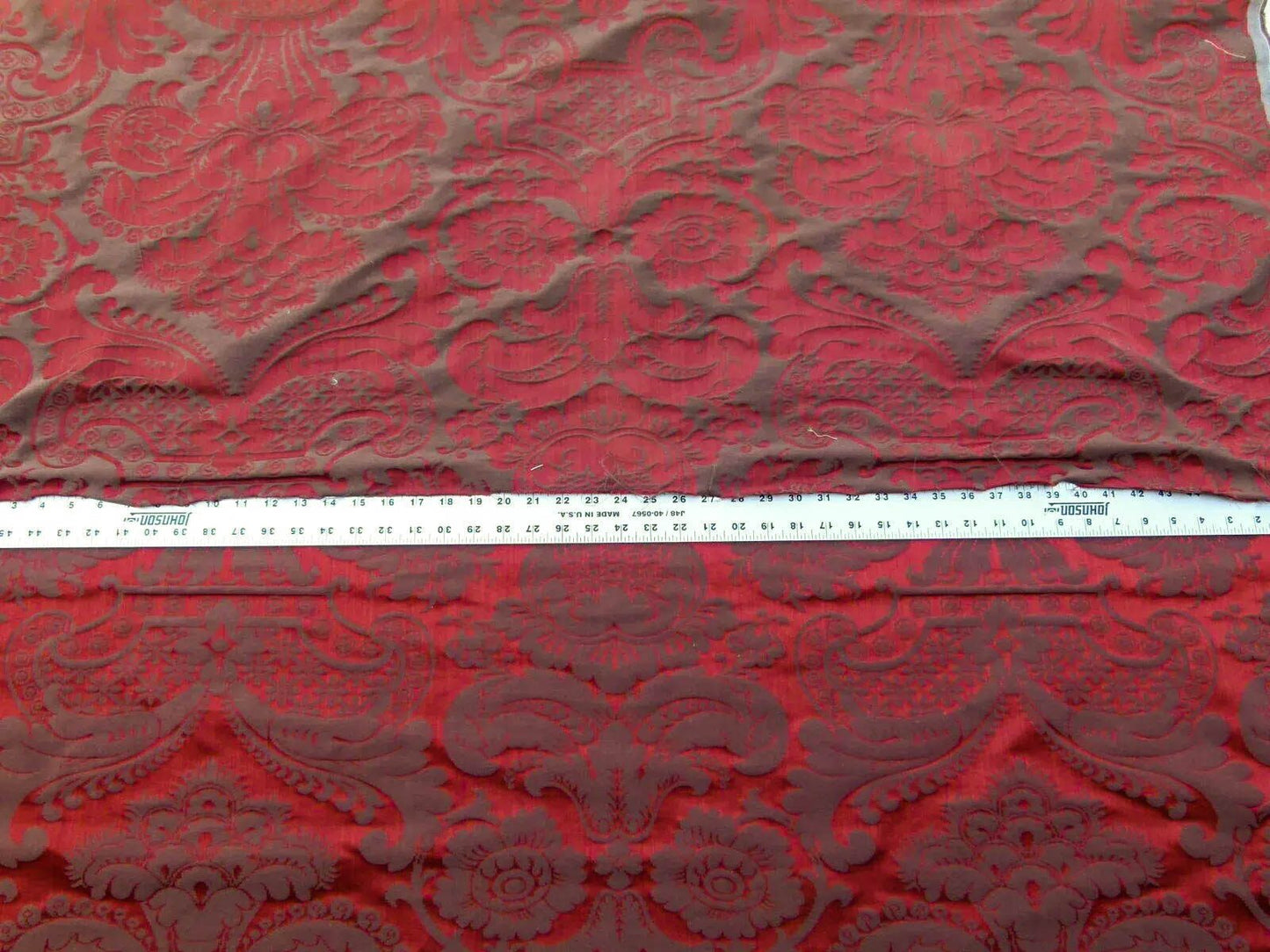 Scalamandre Murat Red Gold Orange Renaissance Old World Weavers Traditional Damask MSRP USD 310/y