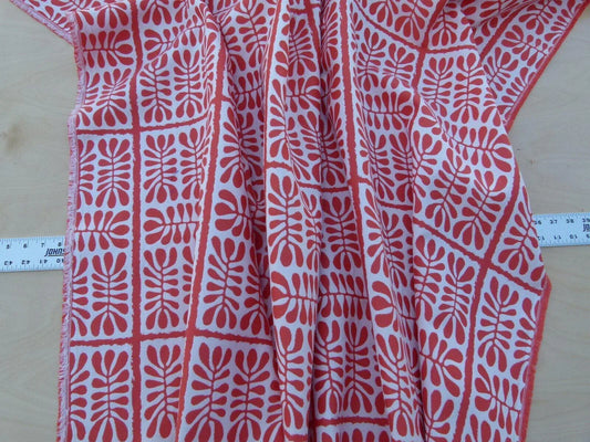 Scalamandre Old World Weavers Outdoor Dancing Matisse Coral Pink Red White Abstract Art MSRP USD 168/yard
