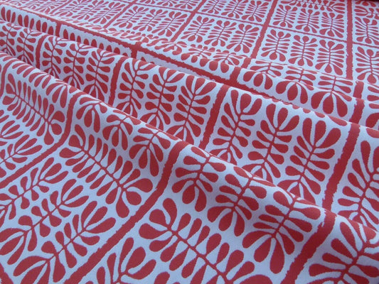 Scalamandre Old World Weavers Outdoor Dancing Matisse Coral Pink Red White Abstract Art MSRP USD 168/yard