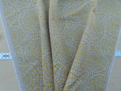 Scalamandre Dianthus Citrine Yellow Green Print Mid-century MSRP USD 144/Y Flower Print  Old World Weavers
