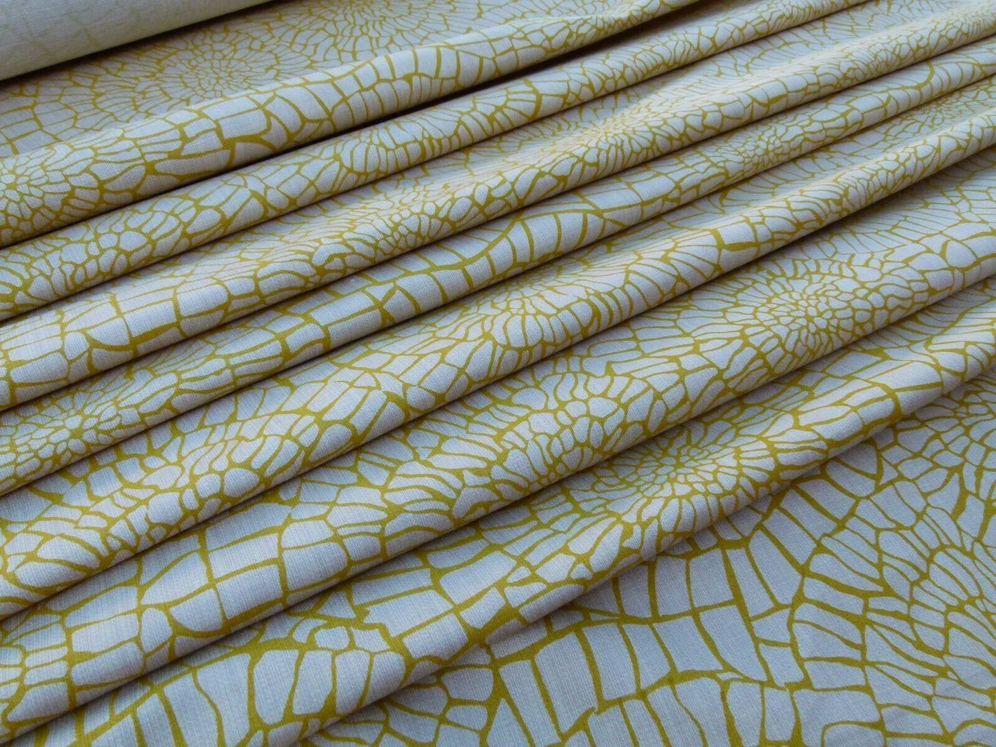 Scalamandre Dianthus Citrine Yellow Green Print Mid-century MSRP USD 144/Y Flower Print  Old World Weavers