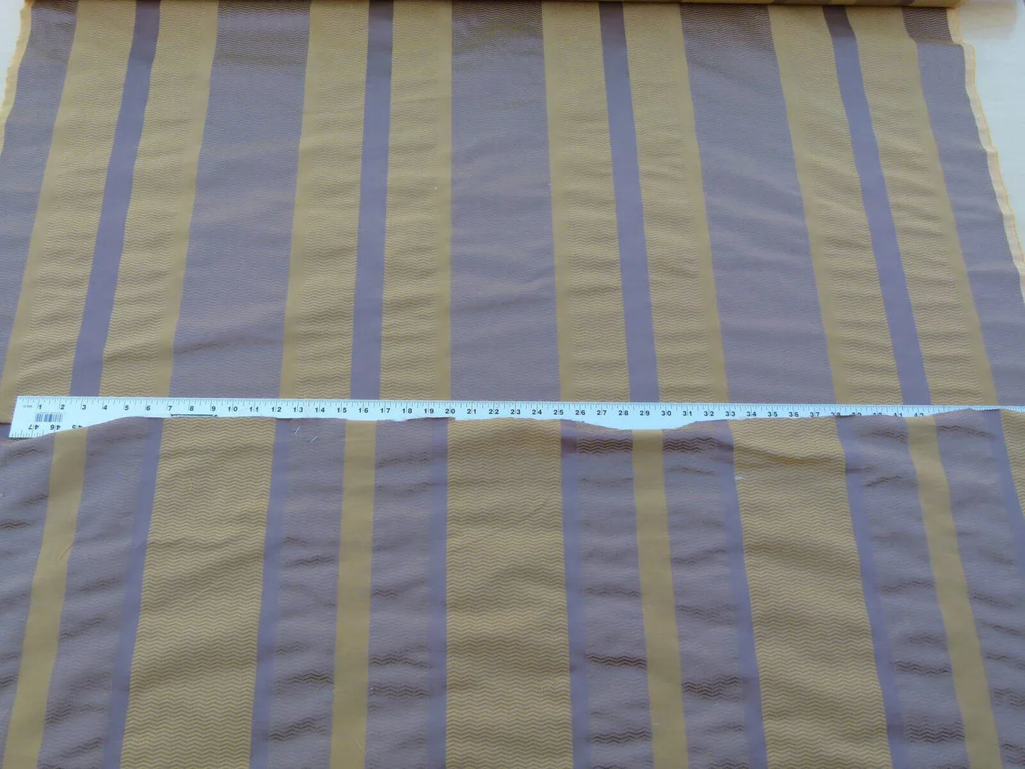 Scalamandre Montes Stripe Grey Watkins Golden Plum (reversible) Silk Stripe  MSRP USD 228/Y