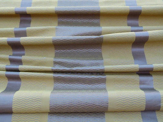 Scalamandre Montes Stripe Grey Watkins Golden Plum (reversible) Silk Stripe  MSRP USD 228/Y