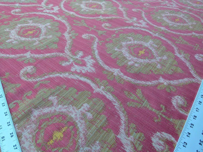 Scalamandre Libretto Brick Red Bronze Medallion Lampas MSRP USD 258/Y Lotus Medallion Lampas