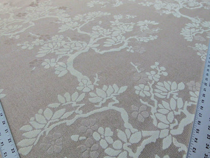 Scalamandre Yoshino Nougat Asian Penzai Magnolia Brown Beige Tree Cut Velvet MSRP USD 240/Y