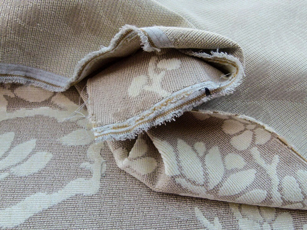 Scalamandre Yoshino Nougat Asian Penzai Magnolia Brown Beige Tree Cut Velvet MSRP USD 240/Y
