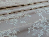 Scalamandre Yoshino Nougat Asian Penzai Magnolia Brown Beige Tree Cut Velvet MSRP USD 240/Y