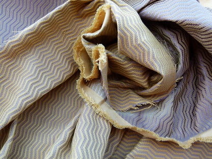 Scalamandre Montes Chevron Grey Watkins Golden Plum Silk Texture (reversible) MSRP USD 164/Y