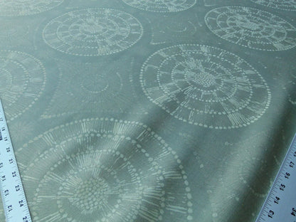 Scalamandre Planetarium Reseda Grey Pale Green Silk Lampas Astronomic Cosmic Flora Stars MSRP USD 196/yard Old World Weavers