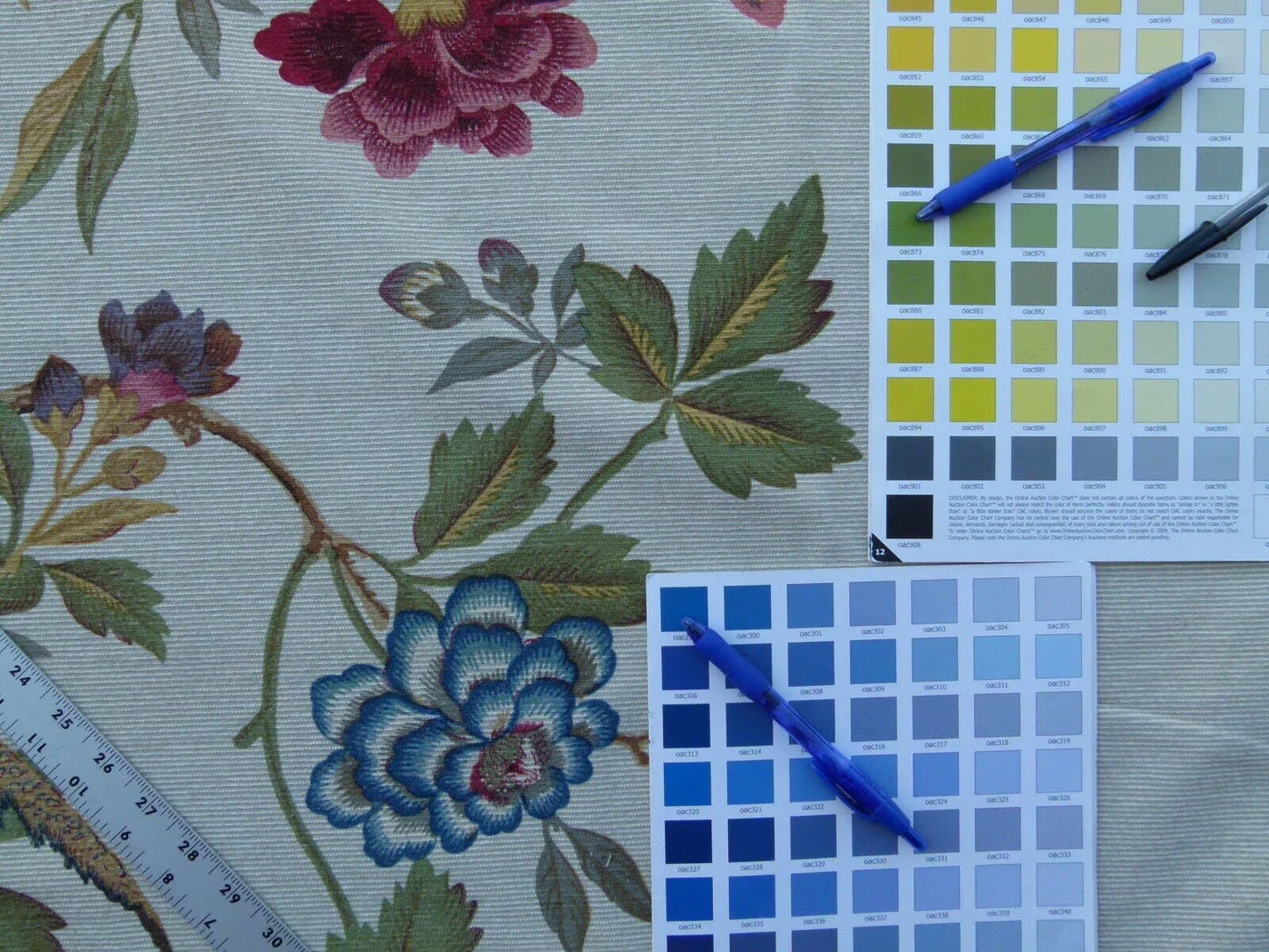 Scalamandre Faisan Putty Flower Tree Peony Bird Chinoiserie Chenille Stripe Print MSRP USD 400/yard