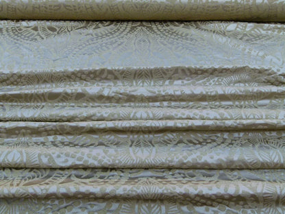 By yard Scalamandre Ethnic Damask Cognac Gold Silk Lampas African Abstract Old World Weavers MSRP USD 432/Y