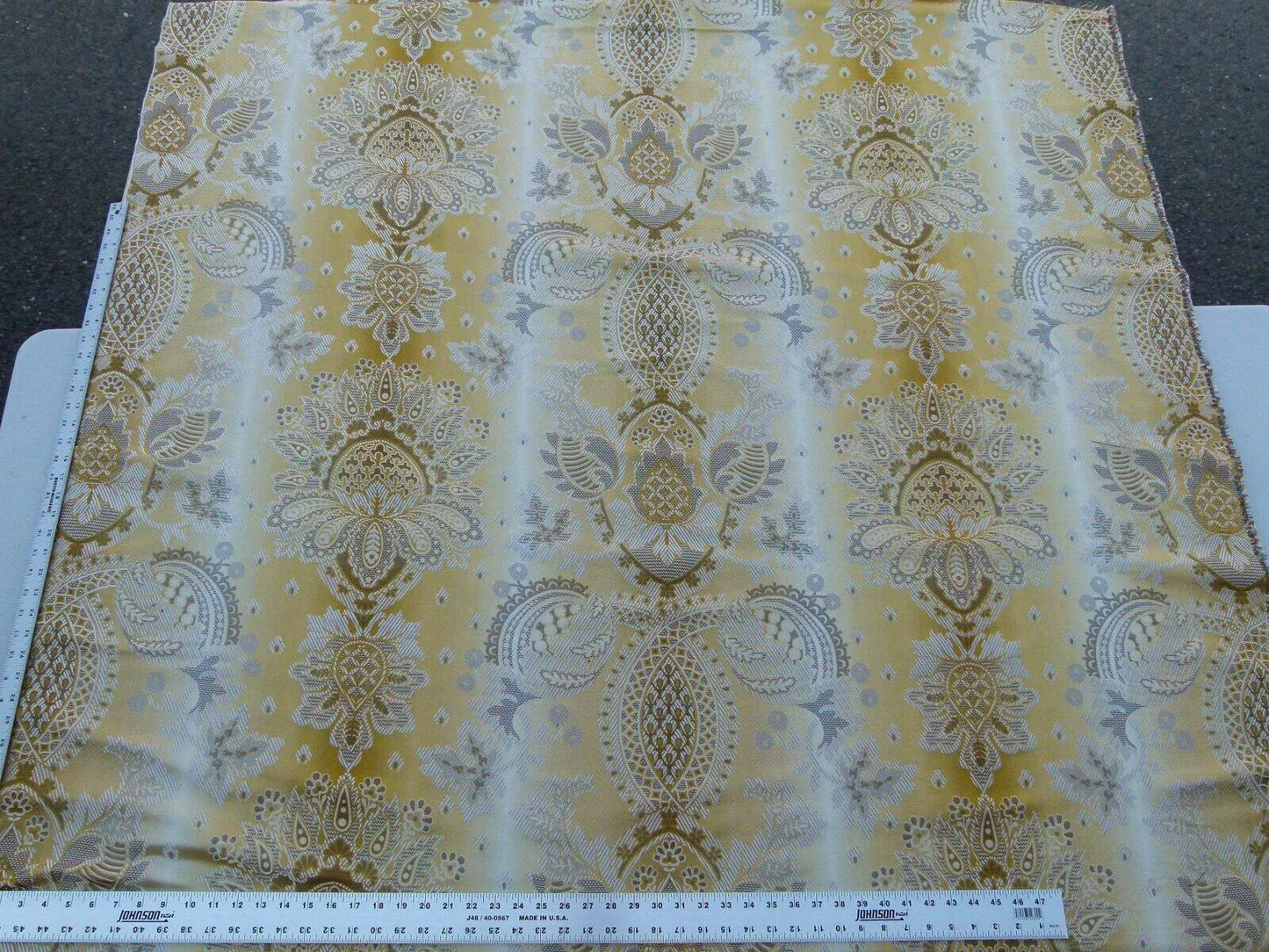 Scalamandre Teodora Ochre Gold Old World Weavers Silk Damask Renaissance ArtichokeTraditional Damask MSRP USD 338/Y