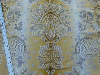Scalamandre Teodora Ochre Gold Old World Weavers Silk Damask Renaissance ArtichokeTraditional Damask MSRP USD 338/Y