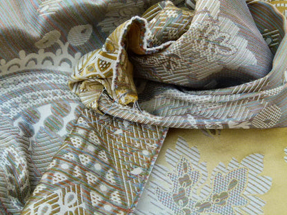 Scalamandre Teodora Ochre Gold Old World Weavers Silk Damask Renaissance ArtichokeTraditional Damask MSRP USD 338/Y