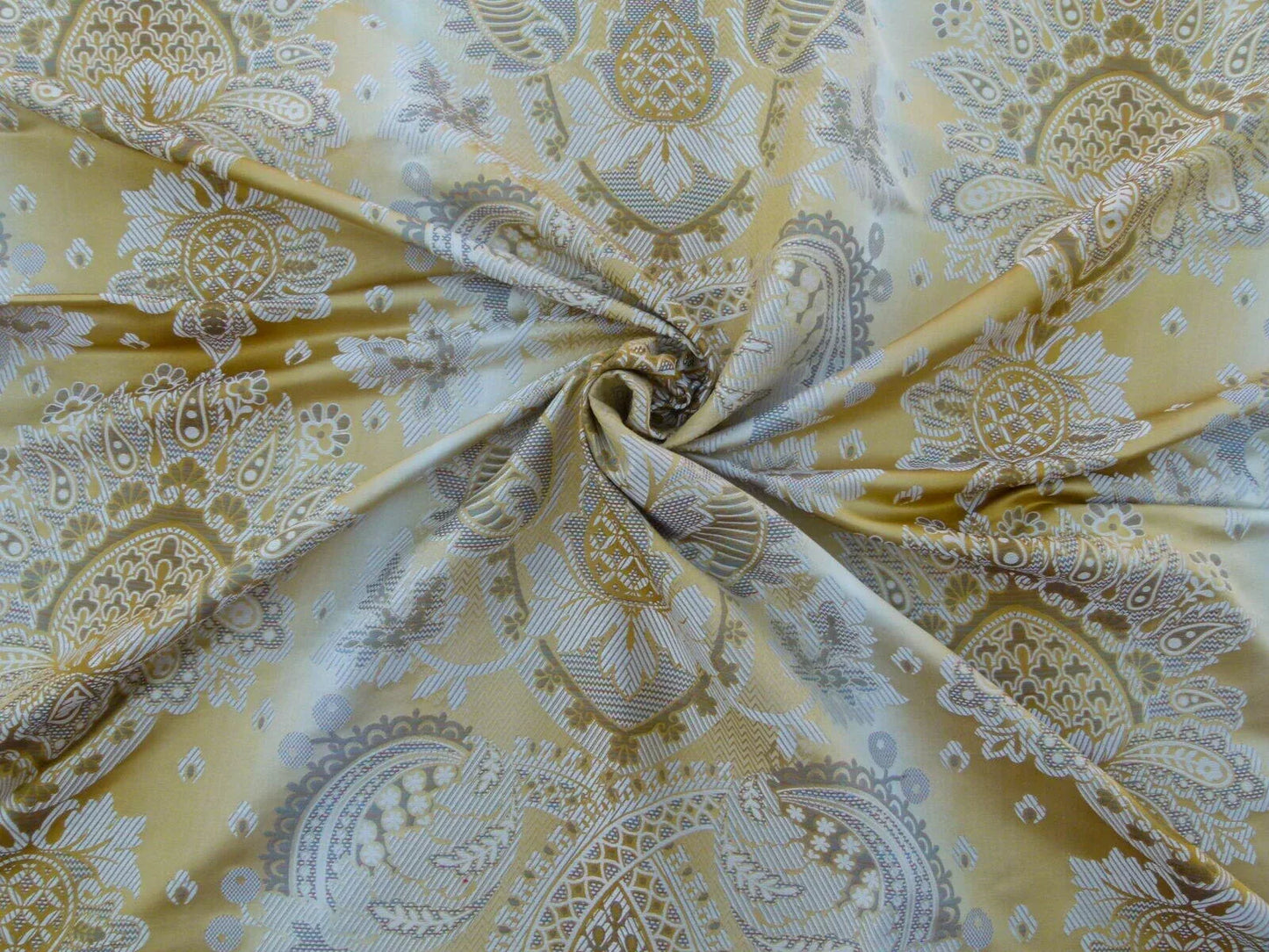 Scalamandre Teodora Ochre Gold Old World Weavers Silk Damask Renaissance ArtichokeTraditional Damask MSRP USD 338/Y
