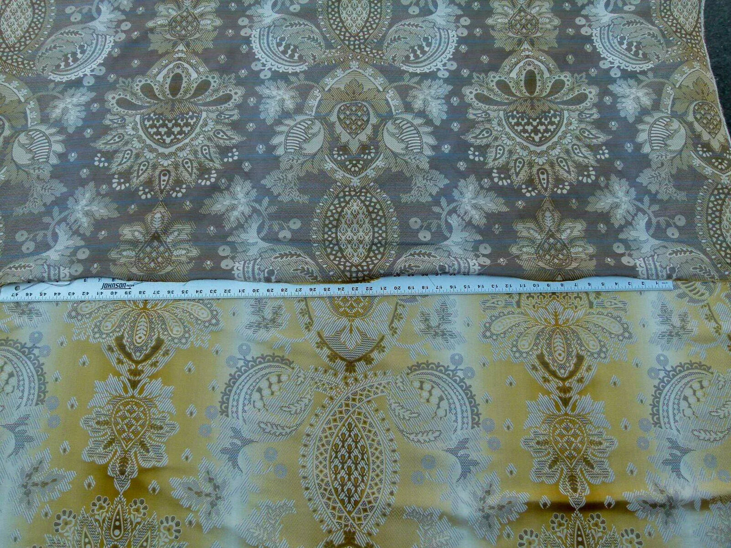 Scalamandre Teodora Ochre Gold Old World Weavers Silk Damask Renaissance ArtichokeTraditional Damask MSRP USD 338/Y