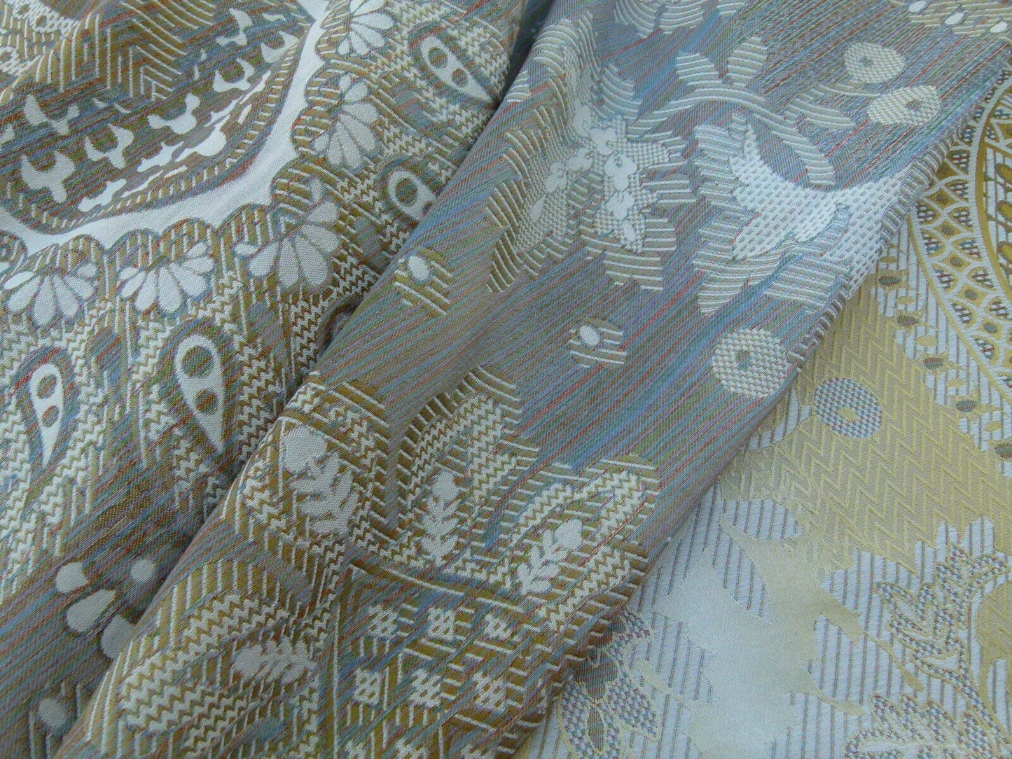 Scalamandre Teodora Ochre Gold Renaissance Classic Artichoke Silk Lampas Old World Weavers Silk Damask MSRP USD 338/Y