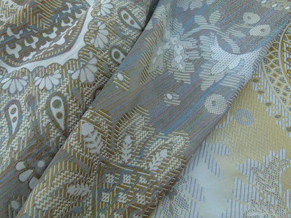 Scalamandre Teodora Ochre Gold Renaissance Classic Artichoke Silk Lampas Old World Weavers Silk Damask MSRP USD 338/Y