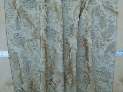 Scalamandre Fonthill Douglas Flax Neutral 100% Silk Paisley Old World Weavers MSRP USD 336/Y