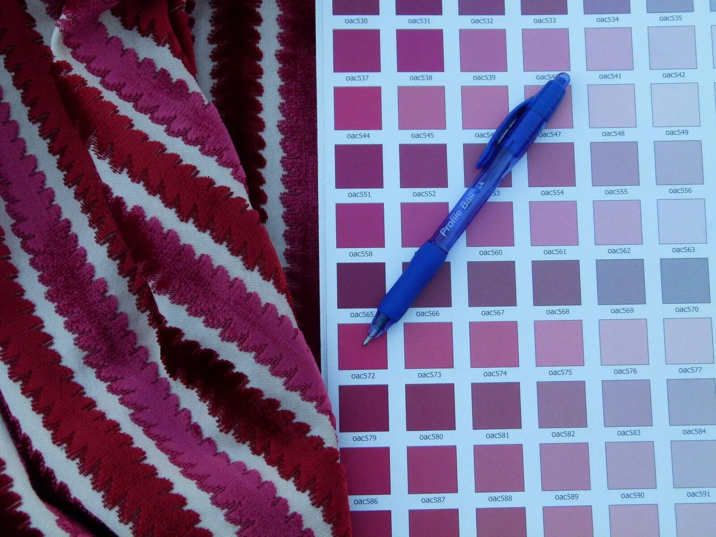 Scalamandre La Foltiere Carnation Cut Velvet Red Pink Old World Weavers MSRP USD 284/y